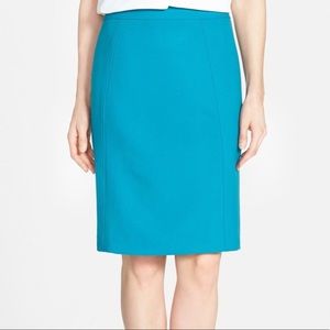 Cerulean Blue Seamed Pencil Skirt by Halogen